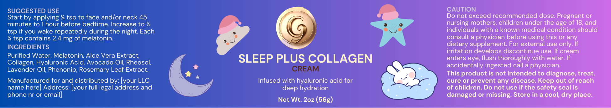 Sleep Plus Collagen Cream